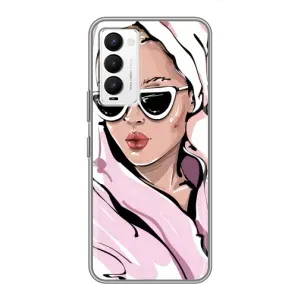 Чохол з картинкою Модні Дівчата Tecno Camon 18 / Camon 18P (Дівчина в халаті)