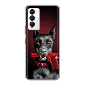Чохол ДОБЕРМАН для Tecno Camon 18 / Camon 18P (Доберман злий)