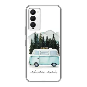 Силиконовый бампер с картинкой машины на Tecno Camon 18 / Camon 18P (Домик на колесах)