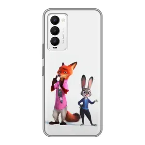 Силиконовый чехол с принтом Зоотрополіс для Tecno Camon 18 / Camon 18P (Джуди и Ник)