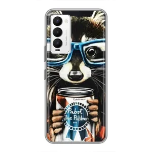 Силиконовый Чехол с Енотами на Tecno Camon 18 / Camon 18P (Енот в очках)