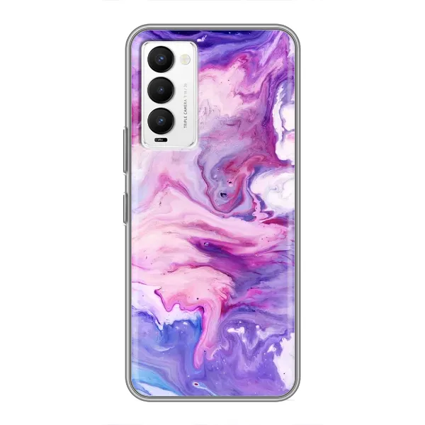 Чехол с рисунком «Фиолетовый мрамор» для TECNO Camon 18 / Camon 18P Чехол с рисунком «Фиолетовый мрамор» для TECNO Camon 18 / Camon 18P