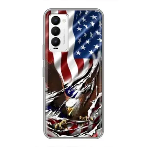 Чохол Прапор USA для Tecno Camon 18 / Camon 18P (Прапор USA)