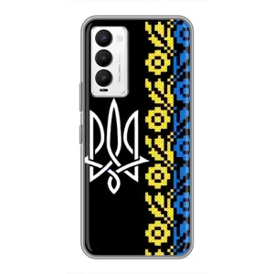Силіконовый Чохол на Tecno Camon 18 / Camon 18P (Герб и вишиванка)