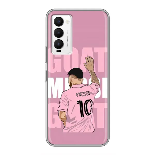 Чохол з малюнком «GOAT MESSI» для TECNO Camon 18 / Camon 18P Чохол з малюнком «GOAT MESSI» для TECNO Camon 18 / Camon 18P