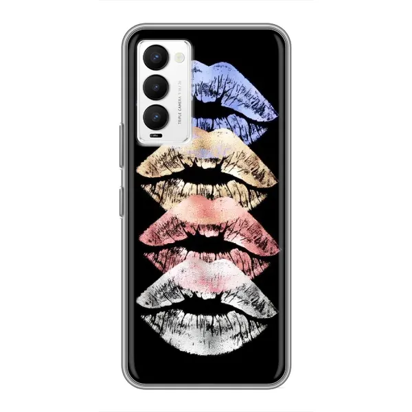 Чехол с рисунком «Губы» для TECNO Camon 18 / Camon 18P Чехол с рисунком «Губы» для TECNO Camon 18 / Camon 18P