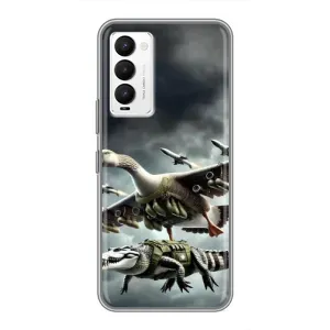 Чохол з мемами траралело тралала для Tecno Camon 18 / Camon 18P (Гусіні і крокоділо)