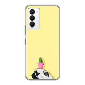 Бампер для Tecno Camon 18 / Camon 18P з картинкою "Песики" (Кактус на голові)