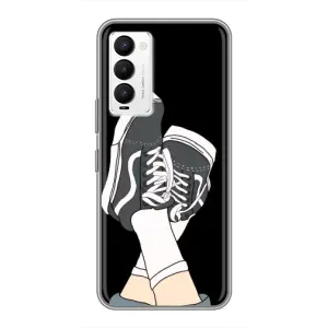 Чехол с Прикольным принтом на Tecno Camon 18 / Camon 18P (Кеды)