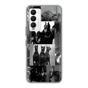 Чохол ДОБЕРМАН для Tecno Camon 18 / Camon 18P (Колаж Доберман)