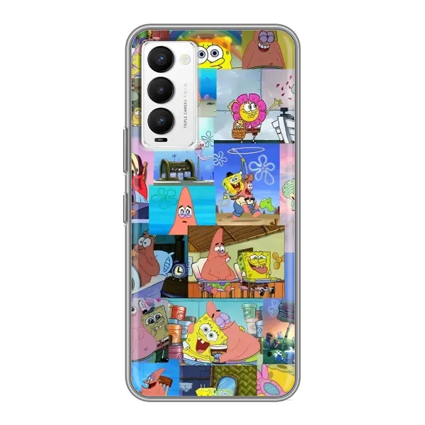 Чехол с рисунком «Комиксы Спанч Боб» для TECNO Camon 18 / Camon 18P Чехол с рисунком «Комиксы Спанч Боб» для TECNO Camon 18 / Camon 18P