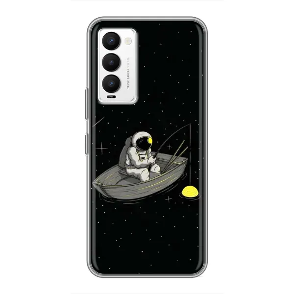 Чехол с рисунком «Космонавт на рыбалке» для TECNO Camon 18 / Camon 18P Чехол с рисунком «Космонавт на рыбалке» для TECNO Camon 18 / Camon 18P