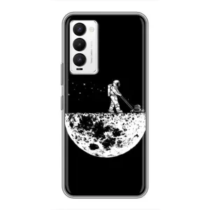 Силіконовый Чохол з принтом "Космонавти" на Tecno Camon 18 / Camon 18P (Космонавт)