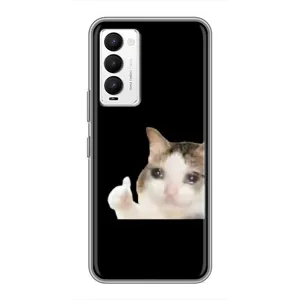 Бампер с принтом Мемы для Tecno Camon 18 / Camon 18P (Кот в слезах)