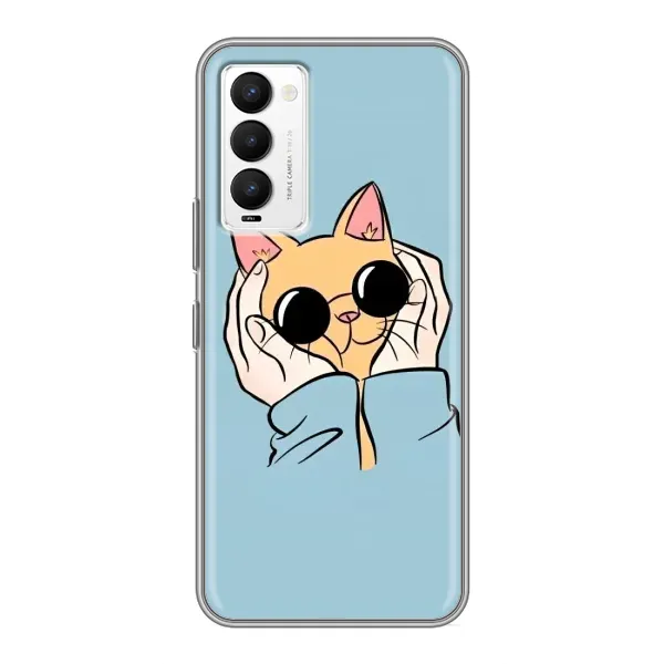 Чехол с рисунком «КОТИК в очках» для TECNO Camon 18 / Camon 18P Чехол с рисунком «КОТИК в очках» для TECNO Camon 18 / Camon 18P
