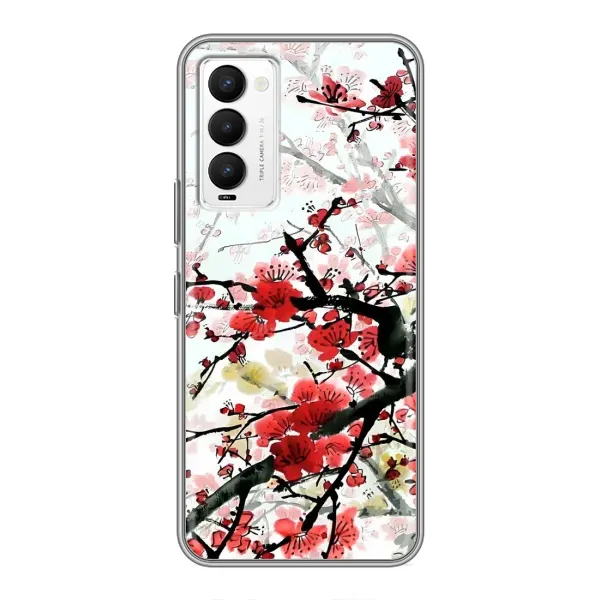 Чехол с рисунком «Красивая Сакура» для TECNO Camon 18 / Camon 18P Чехол с рисунком «Красивая Сакура» для TECNO Camon 18 / Camon 18P