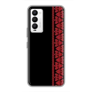 Силіконовый Чохол на Tecno Camon 18 / Camon 18P (Червона вишиванка)