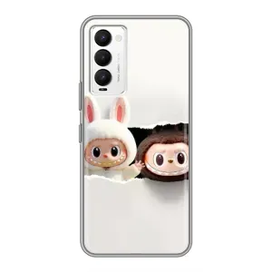 Чехол с принтом Лабубу для Tecno Camon 18 / Camon 18P (Фигурки Labubu)