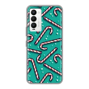 Силиконовый бампер на рождество для Tecno Camon 18 / Camon 18P