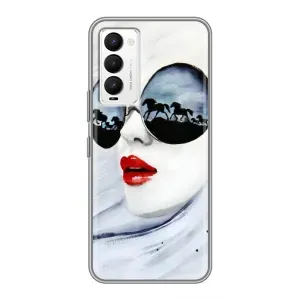 Чохол з картинкою Модні Дівчата Tecno Camon 18 / Camon 18P (Любителька коней)
