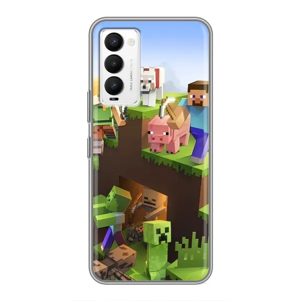 Чохол з малюнком «Майн-крафт» для TECNO Camon 18 / Camon 18P Чохол з малюнком «Майн-крафт» для TECNO Camon 18 / Camon 18P