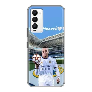 Чехол (TPU) с Футболистом на Tecno Camon 18 / Camon 18P (Mbappe Real)