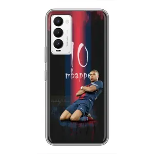 Чехол (TPU) с Футболистом на Tecno Camon 18 / Camon 18P (MBAPPE 10)