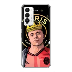 Чехол (TPU) с Футболистом на Tecno Camon 18 / Camon 18P (Mbappe King)