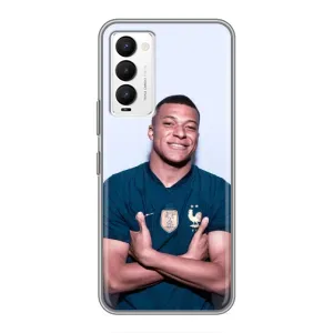 Чехол (TPU) с Футболистом на Tecno Camon 18 / Camon 18P (Мбаппешичка)