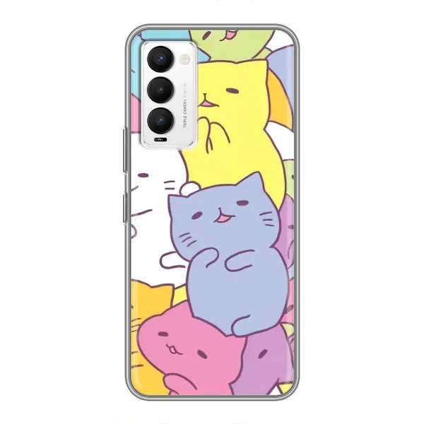 Чехол с рисунком «Милые котики» для TECNO Camon 18 / Camon 18P Чехол с рисунком «Милые котики» для TECNO Camon 18 / Camon 18P
