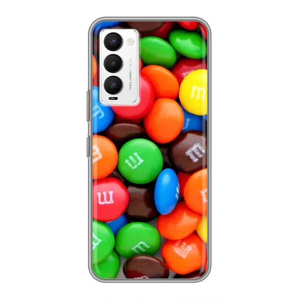 Чехол с рисунком «Разноцветные M&M'S» для TECNO Camon 18 / Camon 18P Чехол с рисунком «Разноцветные M&M'S» для TECNO Camon 18 / Camon 18P