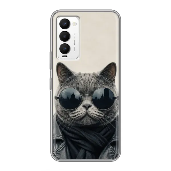 Чехол с рисунком «Модный кот» для TECNO Camon 18 / Camon 18P Чехол с рисунком «Модный кот» для TECNO Camon 18 / Camon 18P