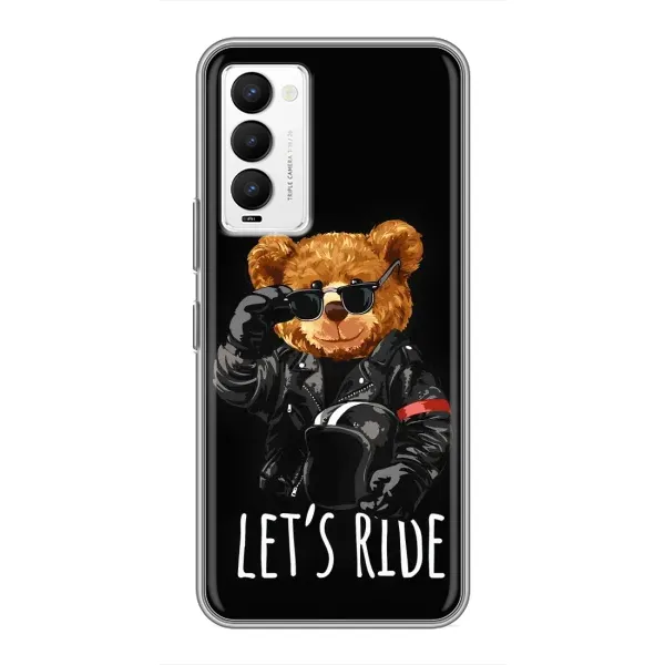 Чехол с рисунком «Модный Мишка» для TECNO Camon 18 / Camon 18P Чехол с рисунком «Модный Мишка» для TECNO Camon 18 / Camon 18P