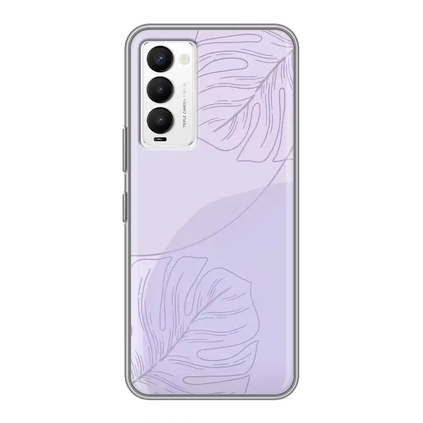Чехол с рисунком «Монстера фиолетовая» для TECNO Camon 18 / Camon 18P Чехол с рисунком «Монстера фиолетовая» для TECNO Camon 18 / Camon 18P