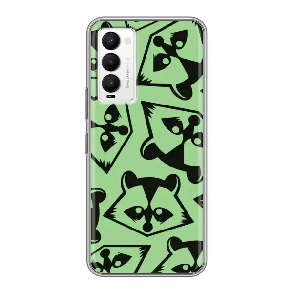 Чехол с рисунком «Мордочки Енота» для TECNO Camon 18 / Camon 18P Чехол с рисунком «Мордочки Енота» для TECNO Camon 18 / Camon 18P