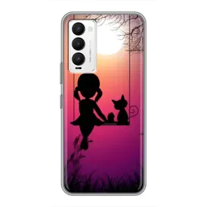 Девчачий Чехол для Tecno Camon 18 / Camon 18P (На качели)