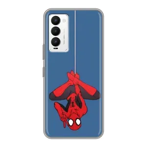 Чехол Супергерой Человека Паука на Tecno Camon 18 / Camon 18P (На паутине)