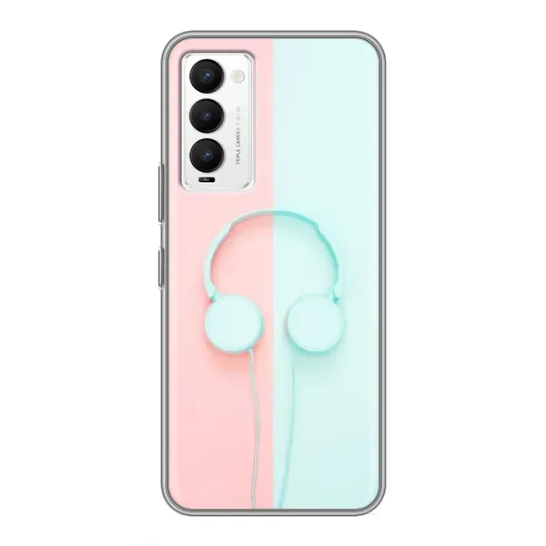 Чехол с рисунком «Наушники» для TECNO Camon 18 / Camon 18P Чехол с рисунком «Наушники» для TECNO Camon 18 / Camon 18P