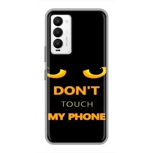 Чехол с Прикольным принтом на Tecno Camon 18 / Camon 18P (Не трогай мой телефон)