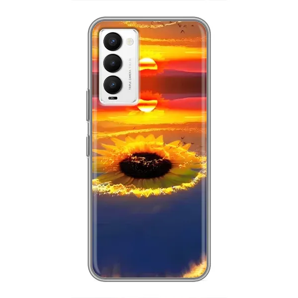 Чехол с рисунком «Небо подсолнух» для TECNO Camon 18 / Camon 18P Чехол с рисунком «Небо подсолнух» для TECNO Camon 18 / Camon 18P