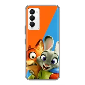 Чехлы ЗВЕРОПОЛИС для Tecno Camon 18 / Camon 18P (Ник и Хопс)