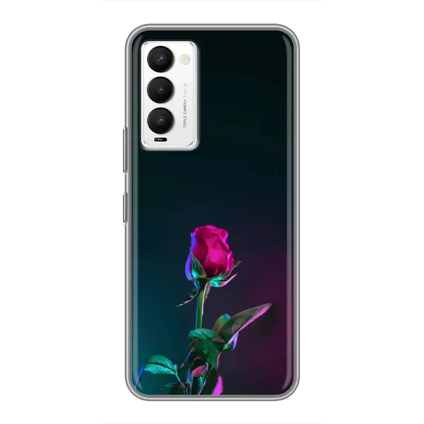 Чехол с рисунком «Ночная роза» для TECNO Camon 18 / Camon 18P Чехол с рисунком «Ночная роза» для TECNO Camon 18 / Camon 18P