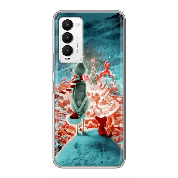 Чехол с рисунком «Новогодний Гринч» для TECNO Camon 18 / Camon 18P Чехол с рисунком «Новогодний Гринч» для TECNO Camon 18 / Camon 18P