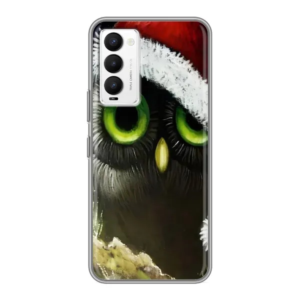 Чехол с рисунком «Новогодняя Сова» для TECNO Camon 18 / Camon 18P Чехол с рисунком «Новогодняя Сова» для TECNO Camon 18 / Camon 18P