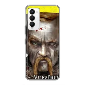 Чехол с картинкой (Патриотический КОЗАК) на Tecno Camon 18 / Camon 18P (Одноглазый Козак)