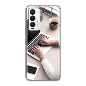 Силиконовый бампер (Работники) на Tecno Camon 18 / Camon 18P (Офисный работник)