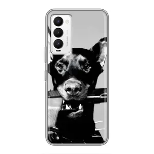 Чохол ДОБЕРМАН для Tecno Camon 18 / Camon 18P (Небезпечний доберман)