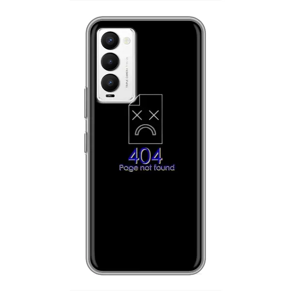 Чехол с рисунком «Ошибка 404» для TECNO Camon 18 / Camon 18P