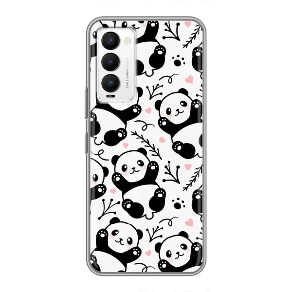 Чехол с рисунком «Пандочки» для TECNO Camon 18 / Camon 18P Чехол с рисунком «Пандочки» для TECNO Camon 18 / Camon 18P
