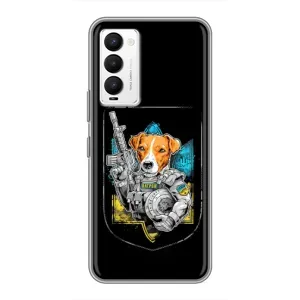 Чехол с принтом для Tecno Camon 18 / Camon 18P (Патрон Воин)